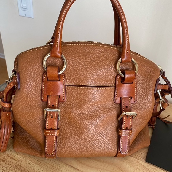 Dooney & Bourke Pebble Grain Tassel Leather Satchel - Picture 3 of 14
